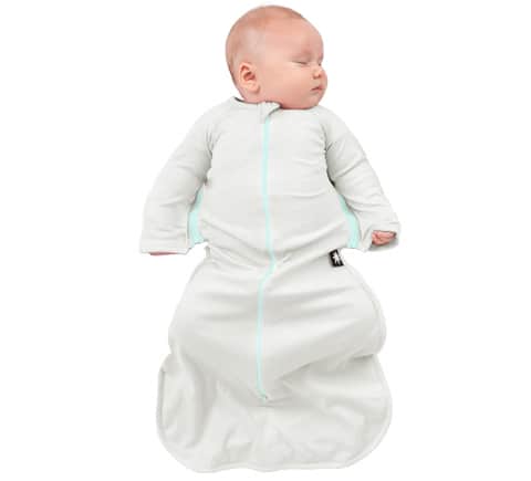 Grey Baby Swaddle Arms Down