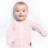 Pink Arms Down Baby Swaddle one arm unzipped.jpg