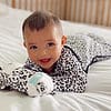 Tummy time snow leopard swaddle 2